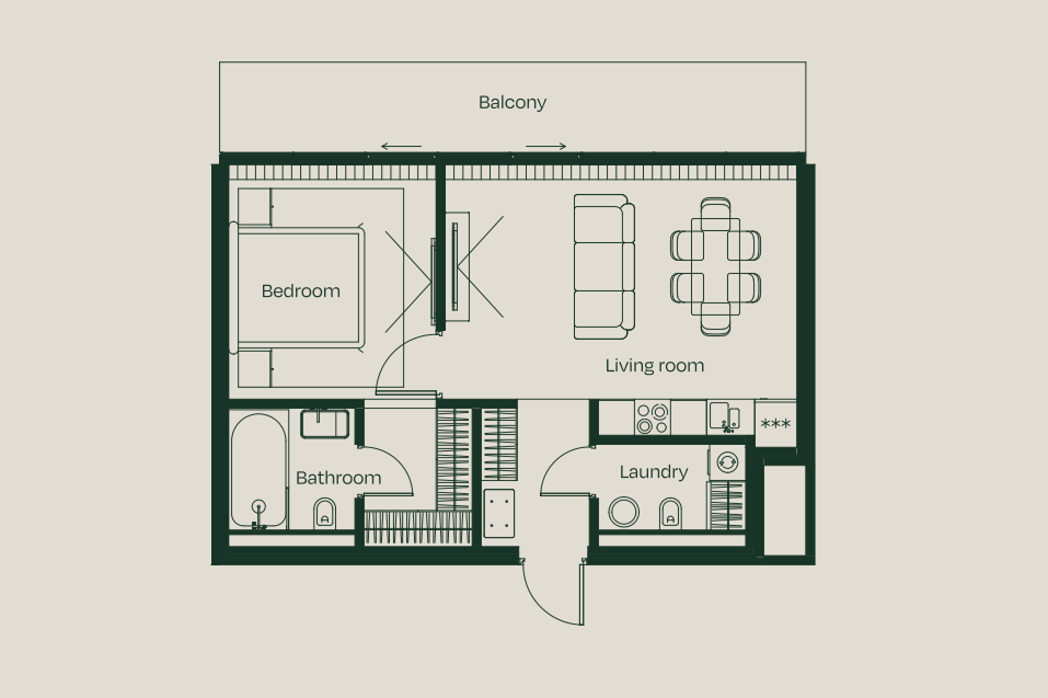 1-Bedroom Apartment