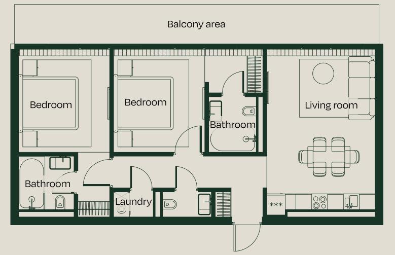 2-Bedroom Apartment